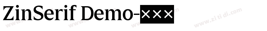ZinSerif Demo字体转换